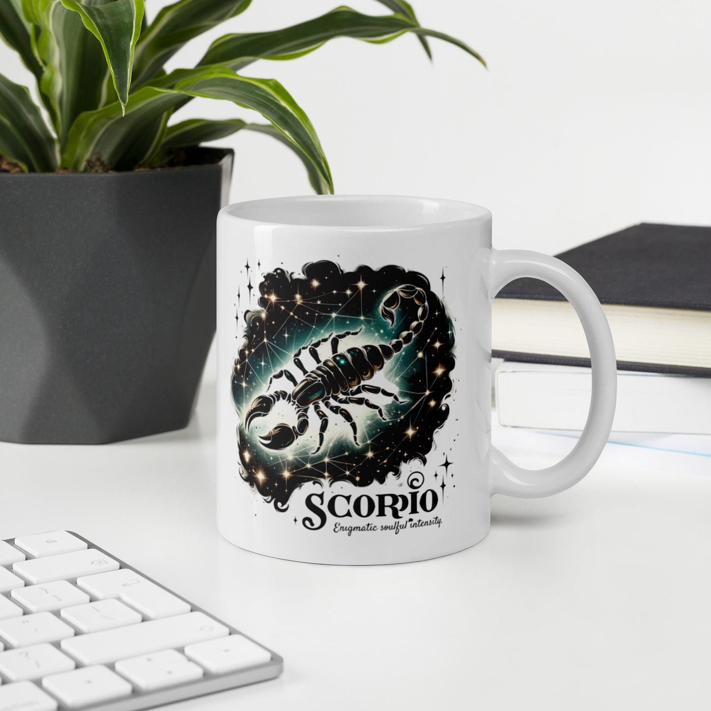 Scorpio Enigma White Glossy Mug