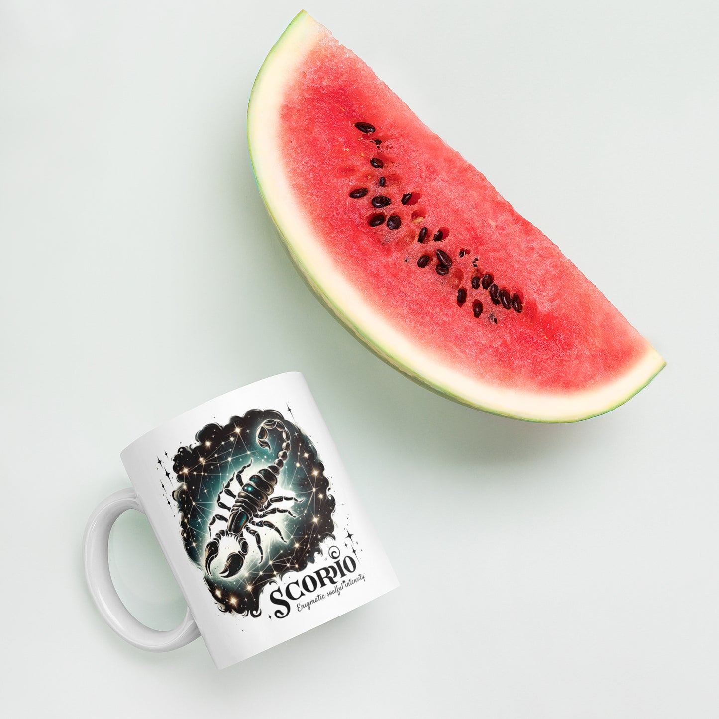 Scorpio Enigma White Glossy Mug