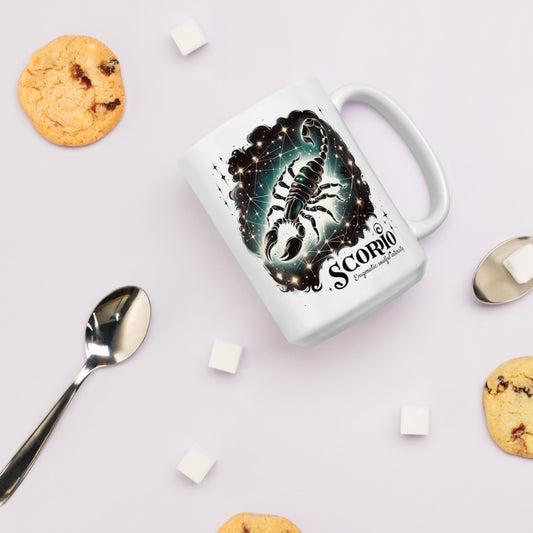 Scorpio Enigma White Glossy Mug