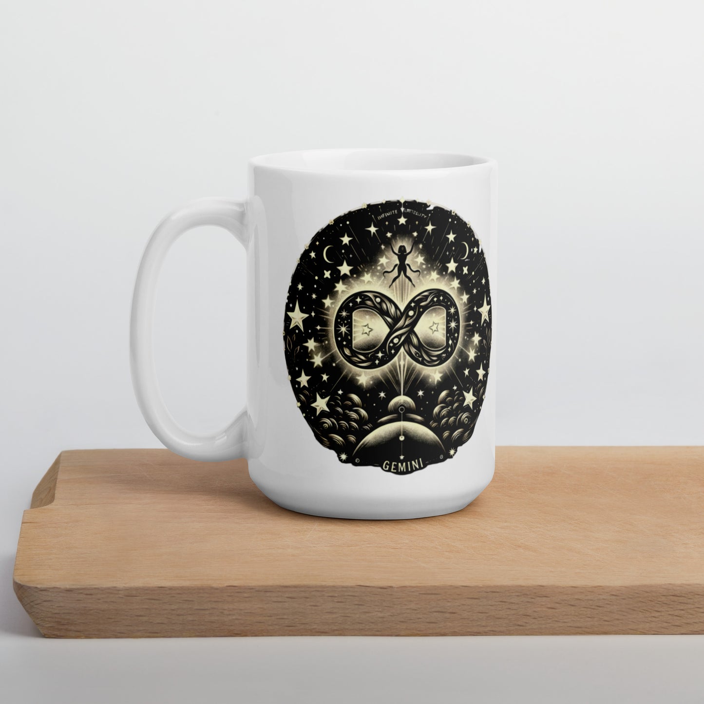 Gemini Celestial White Glossy Mug