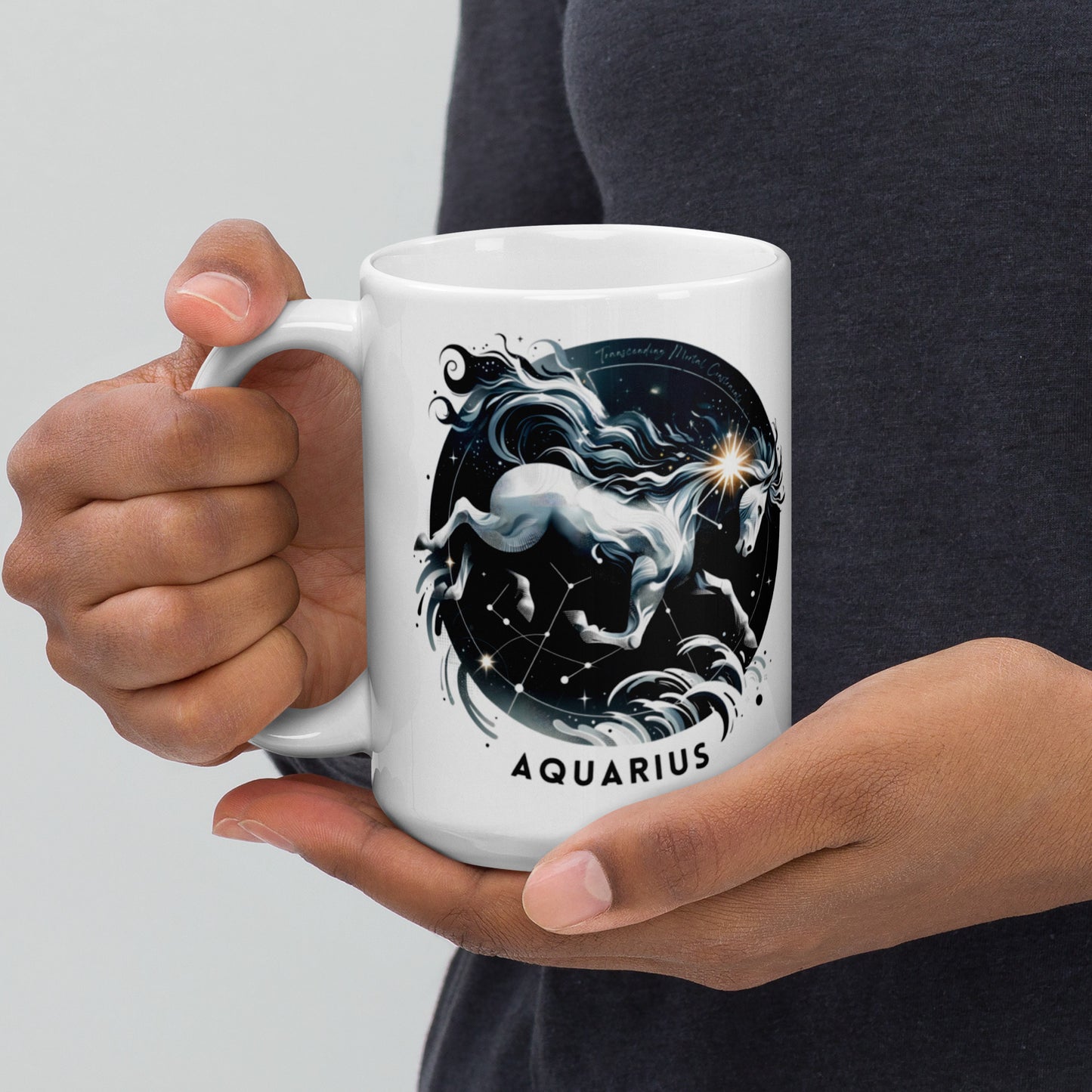 Aquarius Galactic Wave Zodiac Mug