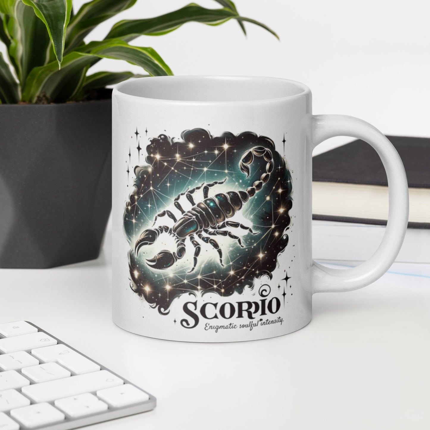 Scorpio Enigma White Glossy Mug